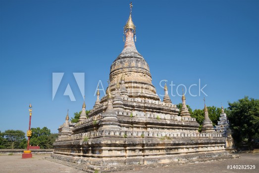 Bild på Ancient stupa of the Buddhist temple Hsu Taung Pyi closeup Bagan Myanmar